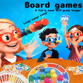 TUTUnaumb Winter&Autumn New Hot Sale Family Fun Fibber Board Game Growing Nose Interesting Family Interactive Toys-As Shown